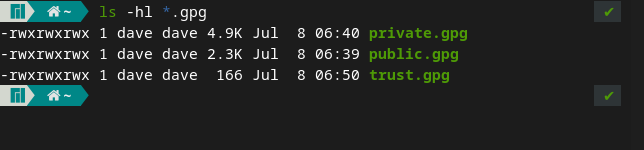 The exported files transferred to a Manjaro computer